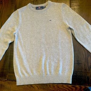 Vineyard Vines Boys Gray Crew Neck Sweater (Size Medium)